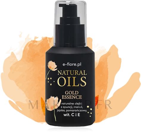 E Fiore Natural Oil Gold Essence S Rum Aux Huiles Et Vitamines C Et E