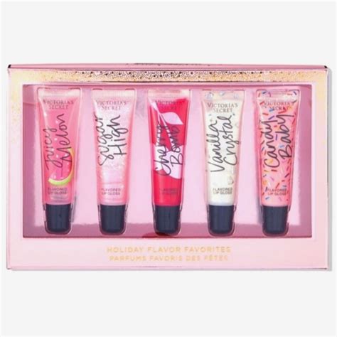 Victoria S Secret NWT 5 Piece Delicious Flavor Lip Gloss Holiday Gift