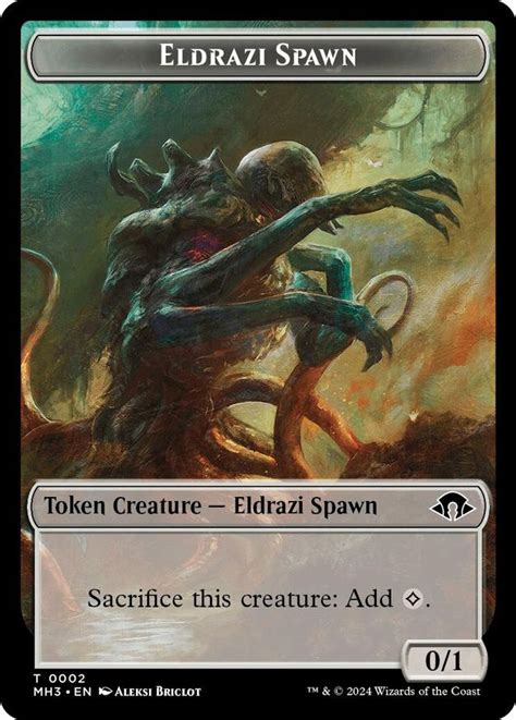 Eldrazi Spawn Phyrexian Wurm 0018 Double Sided Token Printings