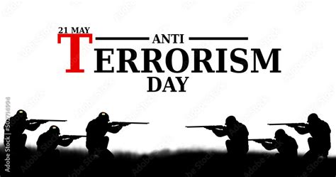 21 May Nation Anti Terrorism Day Of India Poster Background Stock