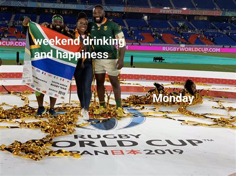 Celebrating the Rugby World Cup win : r/memes