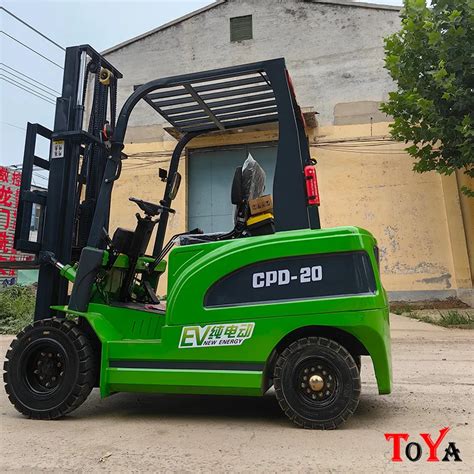 D Rt Tekerlekli Elektrikli Forklift 2 Ton Istifleme Kamyonu Hidrolik