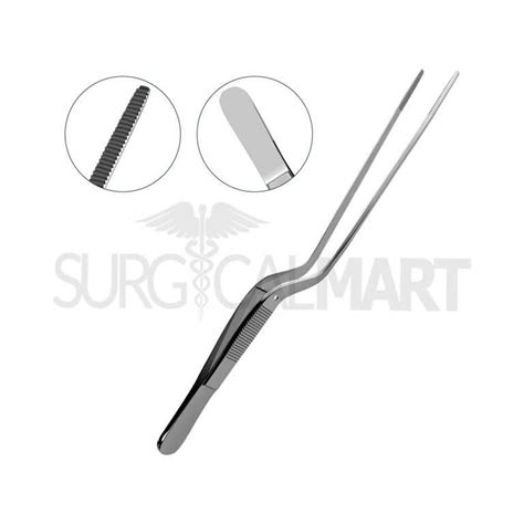 Lucae Ear Forceps 55 Bayonet Shape Serrated Tip Surgical Mart