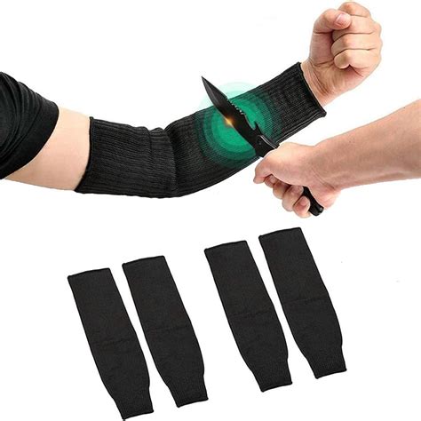 Arm Protection Sleeves 2 Pairs Heat Burn Cut Resistant Sleeves Steel Wire Armband