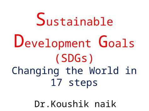 Pptx Millennium Development Goals And Sustainable Development Goals