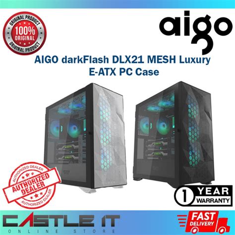 AIGO DarkFlash DLX21 MESH Luxury E ATX PC Case EATX Full Tower Casing