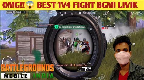 OMG BEST 1V4 FIGHT BGMI LIVIK GAMEPLAY POCO M3 PRO M2 M3 M4