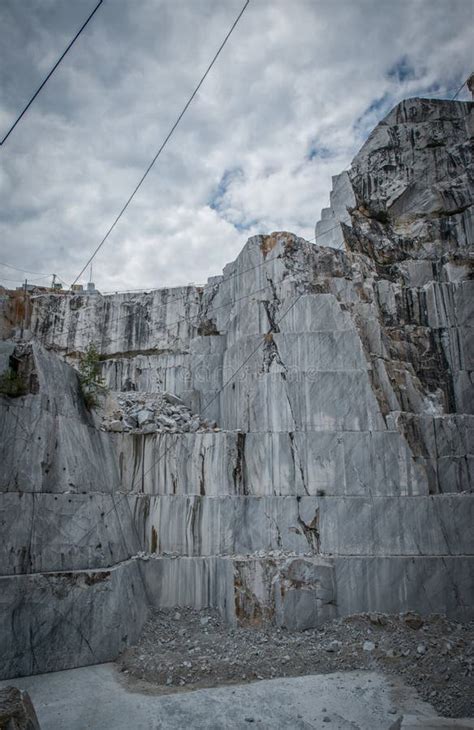 A White Marble Quarry In Apuan Alps Carrara Italy Stock Photo Image