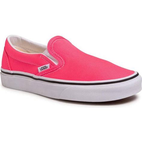 Vans Neon Classic Slip On W Knockout Pinktrue White • Price