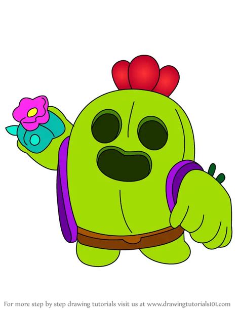 Learn How To Draw Spike From Brawl Stars Brawl Stars Step By Step