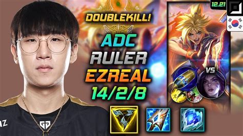 Ruler Adc Ezreal Build Trinity Force First Strike Ezreal Adc Vs Kai