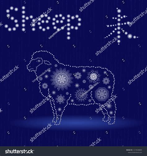 Chinese Zodiac Sign Sheep Fixed Element Stock Illustration 1219548805 ...