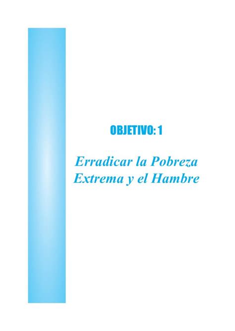 PDF Erradicar La Pobreza Extrema Y El Hambre Desarrollo Del Milenio