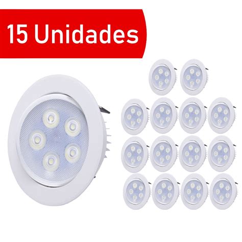 Kit Spots Led W Redondo Direcion Vel Branco Frio Submarino