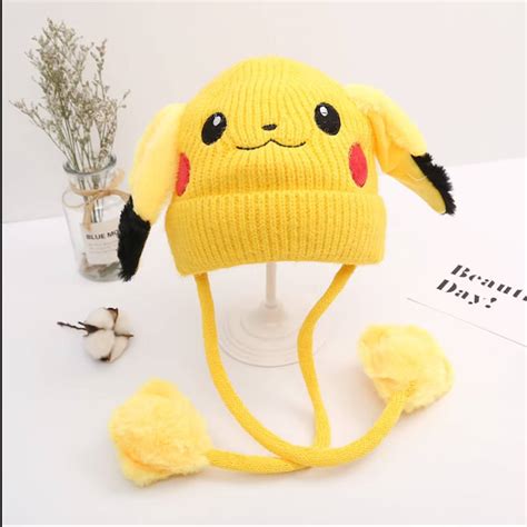 Czapka Zimowa Z Ruchomymi Uszami Pikachu CM 388 5905398014750 Sklep