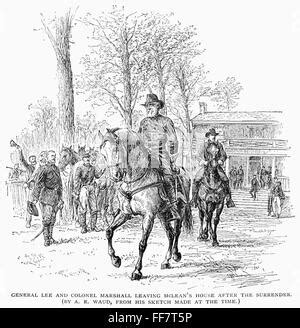 Lee S Surrender Ngeneral Robert E Lee Leaving The Mclean House