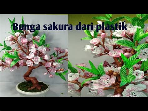 Cara Membuat Bunga Sakura Dari Plastik Kresek Cantik YouTube