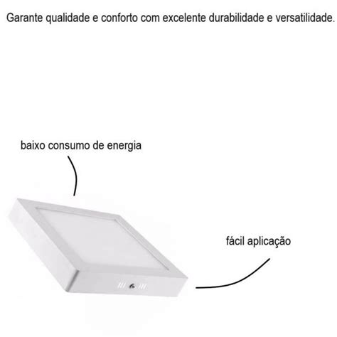 Painel Slim Led Quadrado Sobrepor W Glight