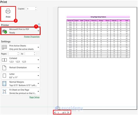 How To Fit An Excel Sheet In One Pdf Page Simple Methods