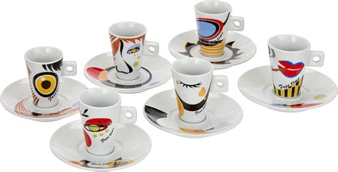 Set Tazzine Caffe Particolari Realizzate In Porcellana Adatto