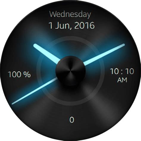 Analog Blue Glow – WatchFaces for Smart Watches
