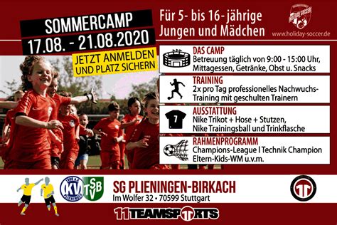 Tsv Birkach Fu Ball Sommercamp Sg Plieninge Birkach Bis