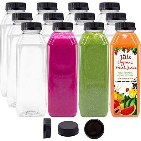 Amazon 12 OZ Empty PET Plastic Juice Bottles Pack Of 12 BPA Free