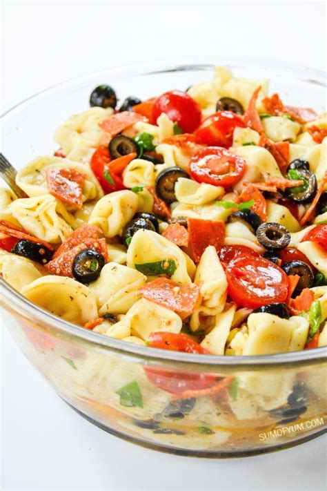 Easy Italian Tortellini Pasta Salad - Sum of Yum