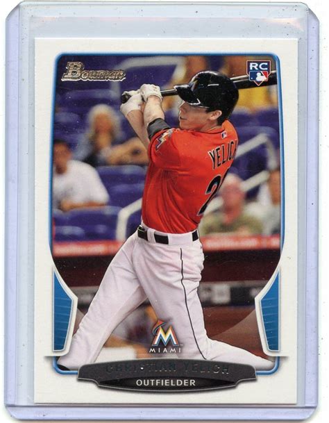 Bowman Christian Yelich Rookie Card Rc Marlins Brewers