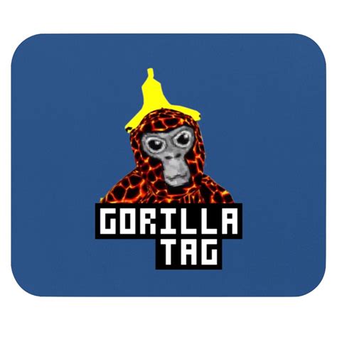 Gorilla Tag Lava Monkey Banana Peel Gorilla Monke By Polkart Mouse Pads