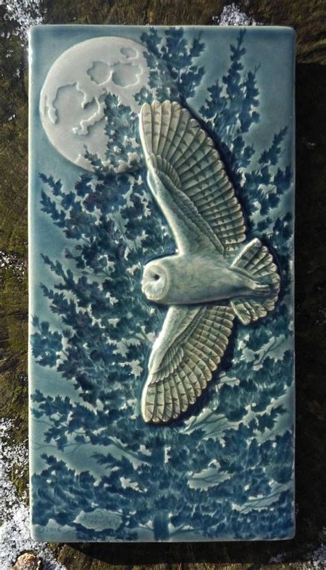 Barn Owl Flying Barn Ceramic Tile Wall Art X Ceramic Wall Art Tiles