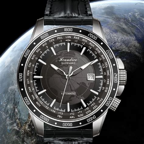 GMT Reloj De Pulsera Luminoso De Zafiro Para Hombre Accesorio Con