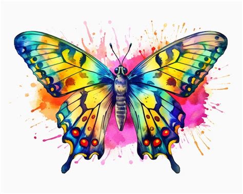 Premium Ai Image Brightly Colored Butterfly With Spots And Spots On