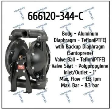 Aro Pro Series Air Operated Double Diaphragm Pump Aodd Pump