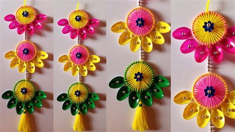 Diy Easy Beautiful Plastic Spoon Wall Hanging Best Out Of Waste Toran