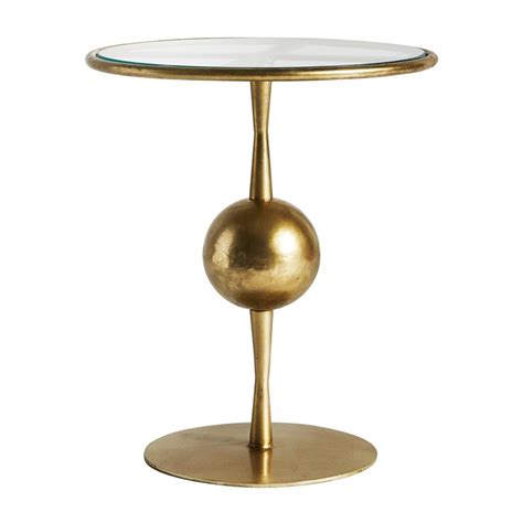 Table d appoint en fer Gold Mussing Ø46x54cm Qechic