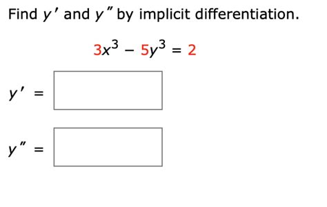 Answered Find Y And Y By Implicit… Bartleby