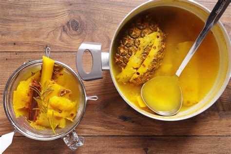 Pineapple Skin Tea Recipe With Ginger And Cinnamon Cook Me