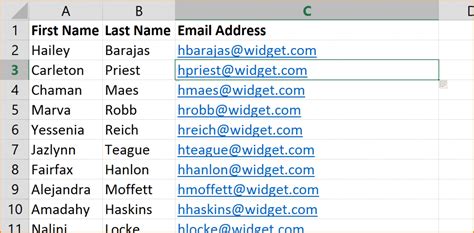 Excel Convert Names To Email Addresses SkillForge