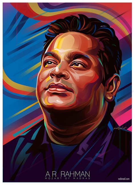 Digital Art Vector Illustration Ar Rahman Musician By Prathoolnt 13