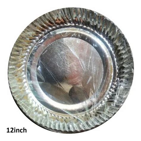 12 Inch Silver Foil Paper Plate At Rs 2 Piece Silver Foil Paper