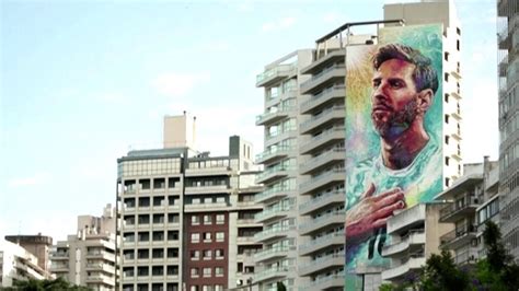 Artista Pinta Mural De Leo Messi De 70 Metros Lionel Messi