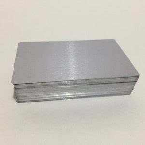 100 Silver Anodized Aluminum Business Cards Blank For Laser Engraving