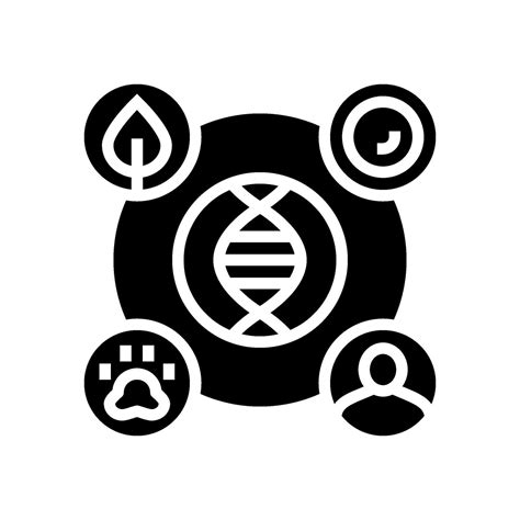 Genetic Diversity Cryptogenetics Glyph Icon Vector Illustration