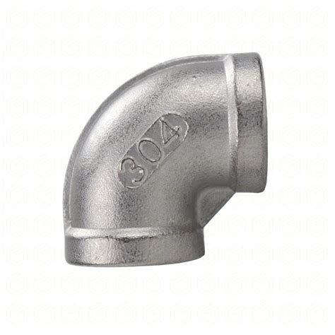 Cotovelo Rosca Fêmea 1 2 BSP Aço Inox 304