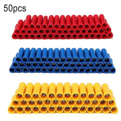 Insulated Straight Long Wire Butt Connector Electrical Crimp Terminals