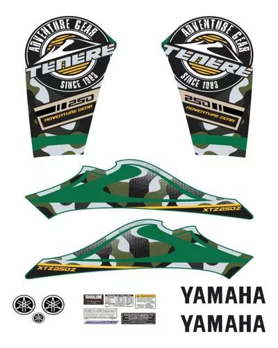 Adesivo Yamaha Tenere 250 2018 A 2022 Verde Kit Completo Parcelamento