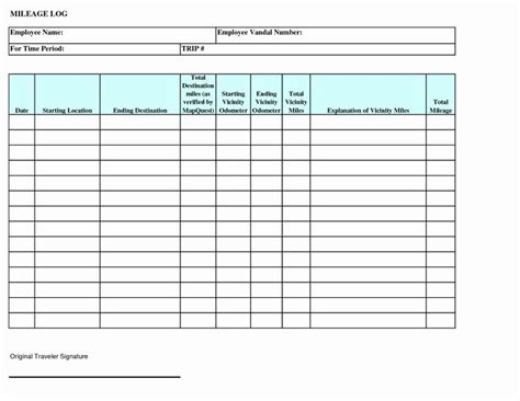 Truck Drivers Trip Sheet Template Free Templates