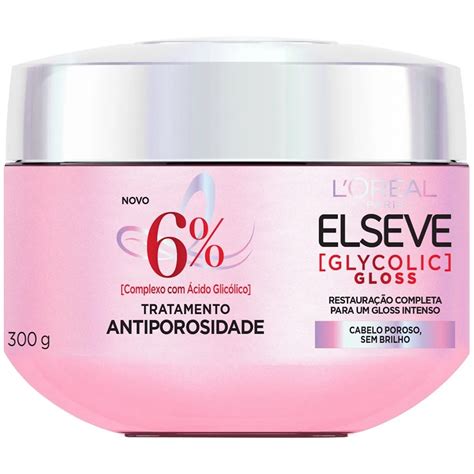 L Oréal Elseve Máscara Glycolic Gloss 300g Perfumaria Carol