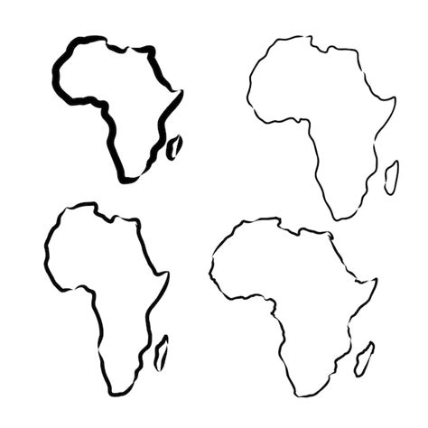 Icono De Mapa De áfrica Aislado Sobre Fondo Blanco Ilustración